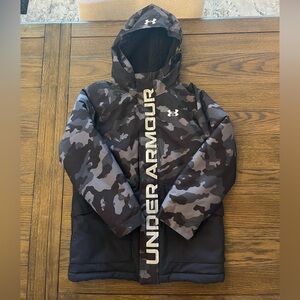 Under Armour YM Camo Coat  - Black and Gray
